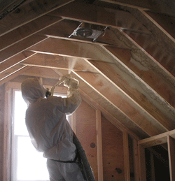 attic insulation using spray foam
